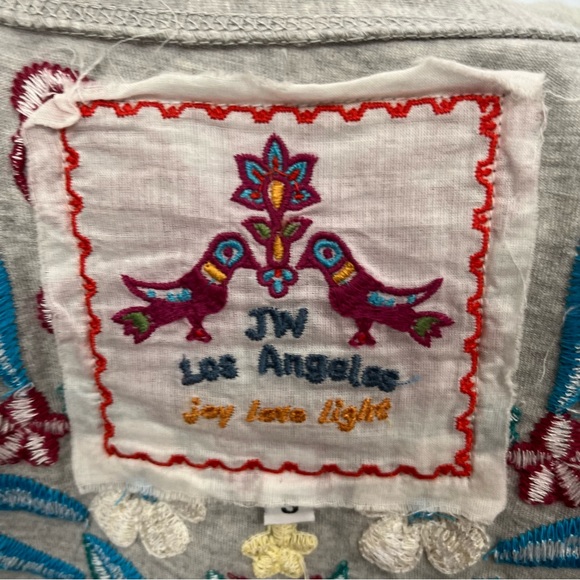 JOHNNY WAS Floral & Butterfly Embroidered Sleeveless Open Front Vest Size Small - Picture 9 of 10